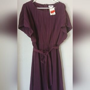 DKNY Deep Purple Midi Dress